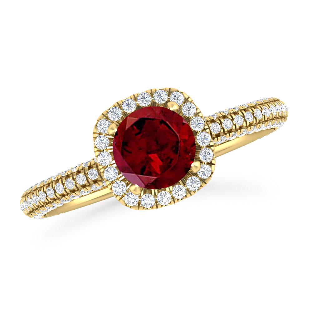 Yellow Gold - Garnet