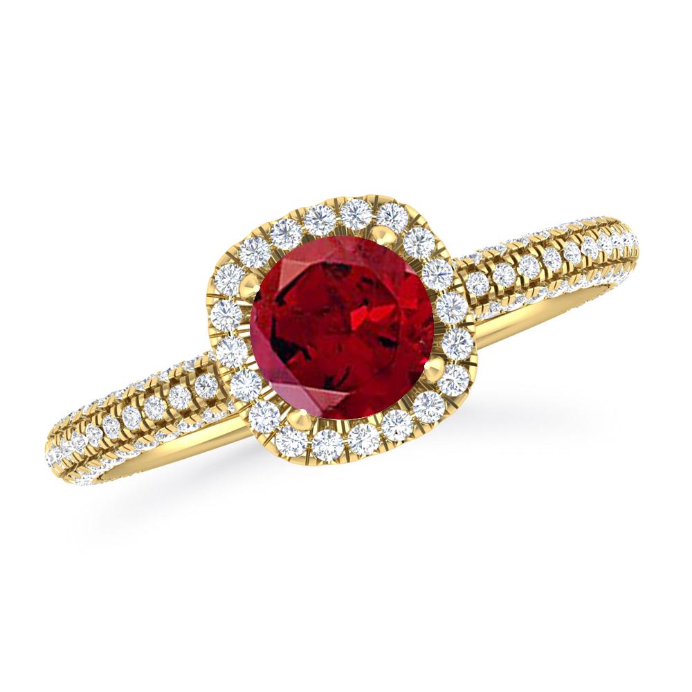 Yellow Gold - Garnet