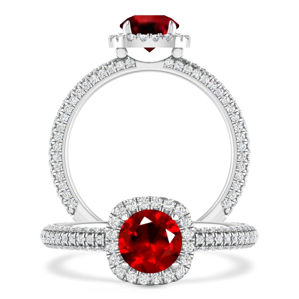 White Gold - Ruby