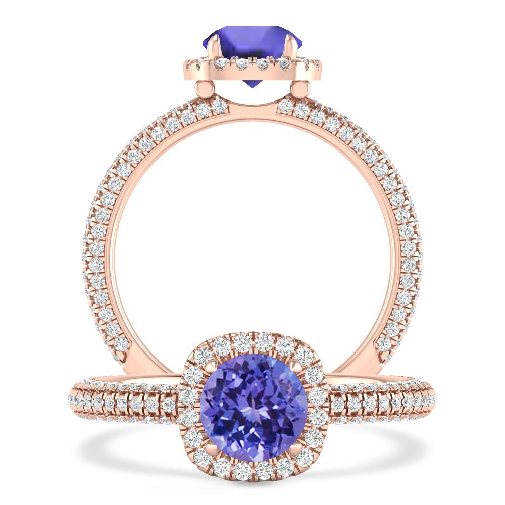 Rose Gold - Tanzanite