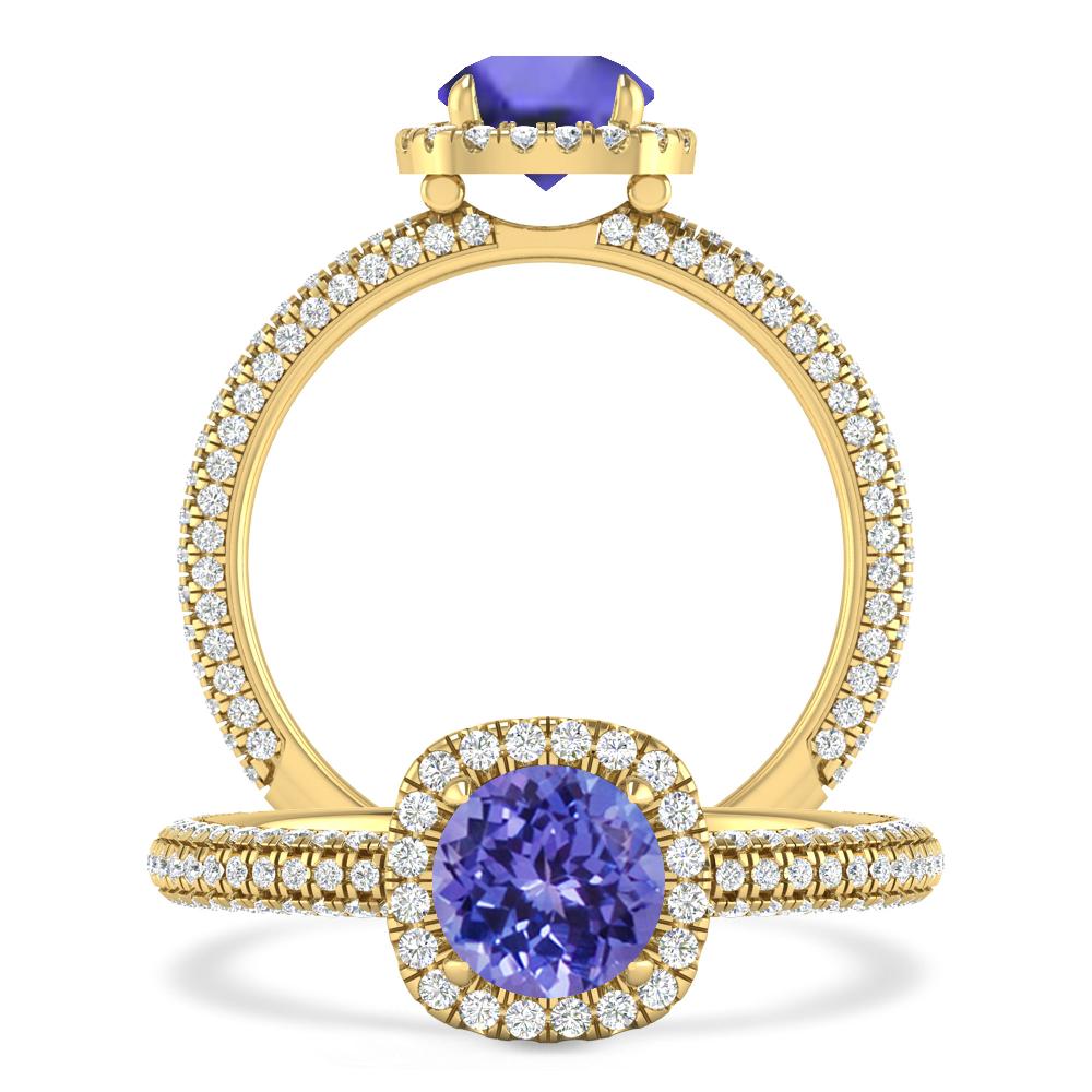 Yellow Gold - Tanzanite