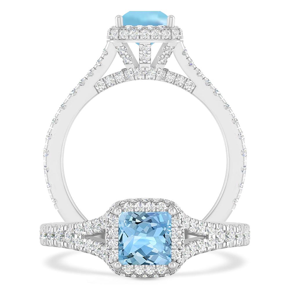 White Gold - Aquamarine