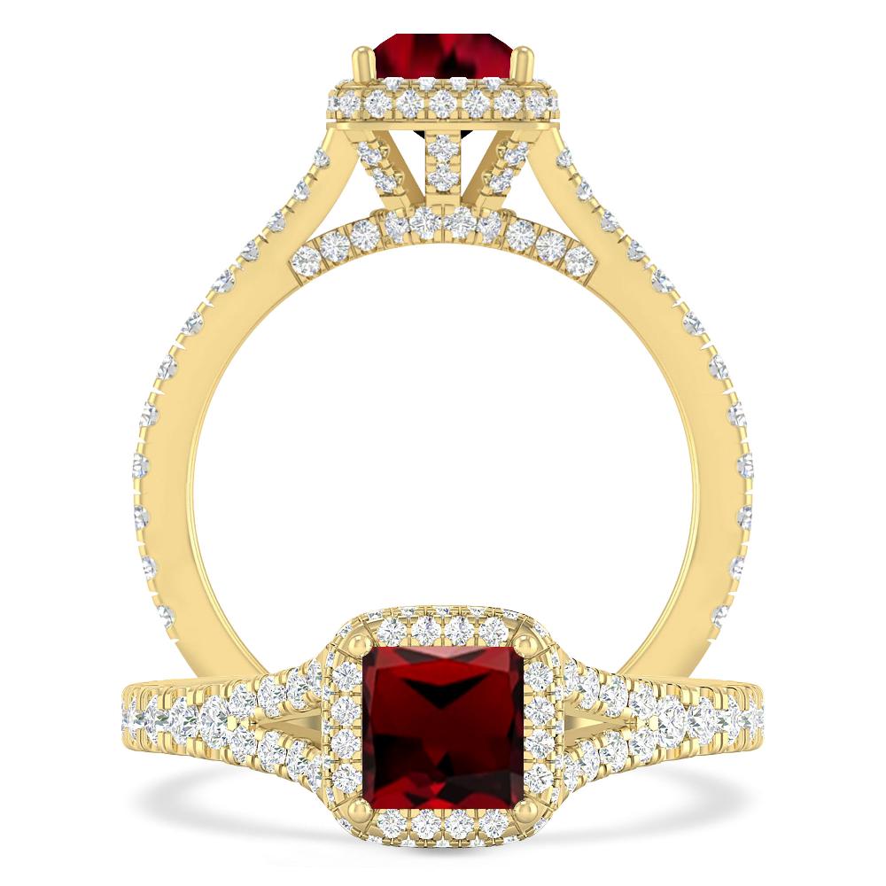 Yellow Gold - Garnet