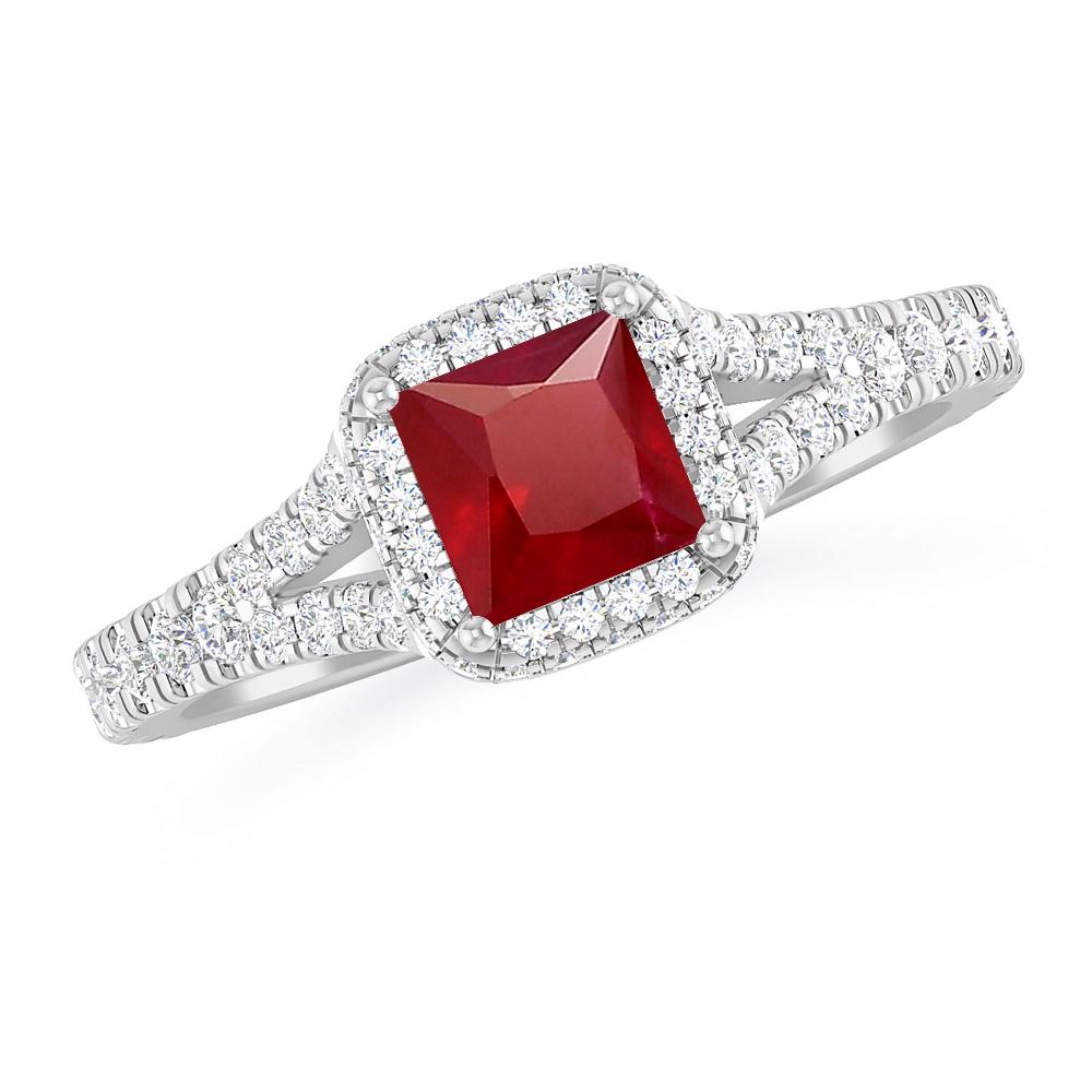 White Gold - Ruby