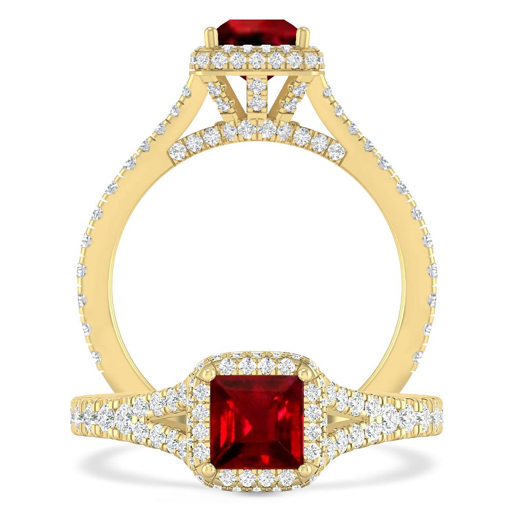 Yellow Gold - Ruby