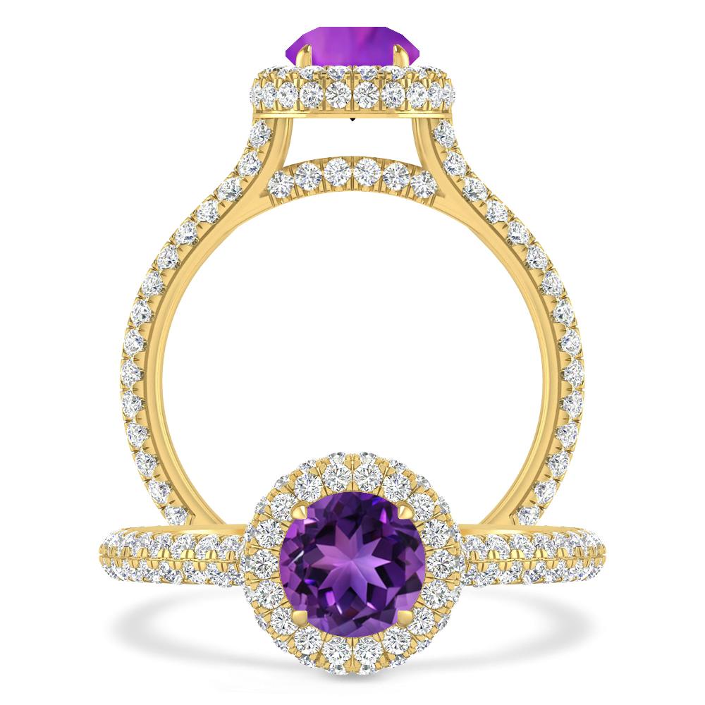 Yellow Gold - Amethyst