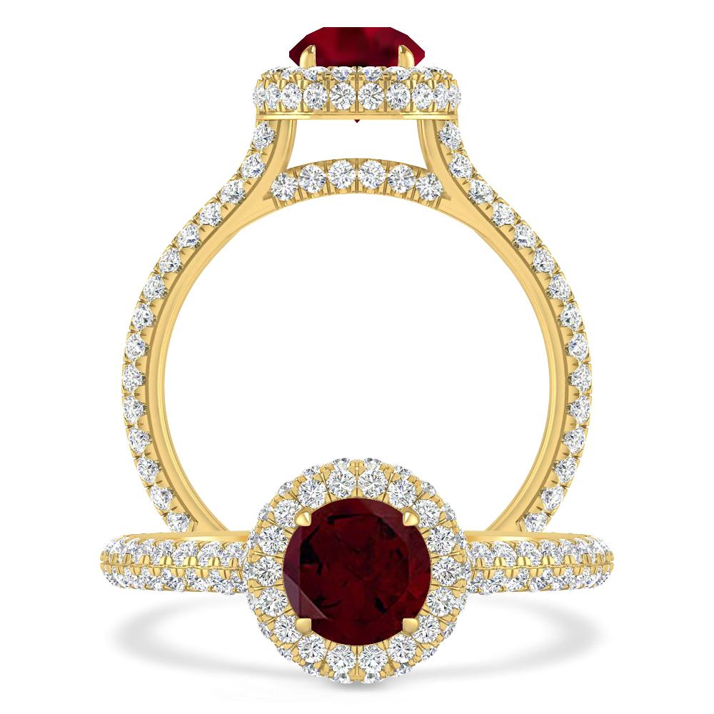 Yellow Gold - Garnet