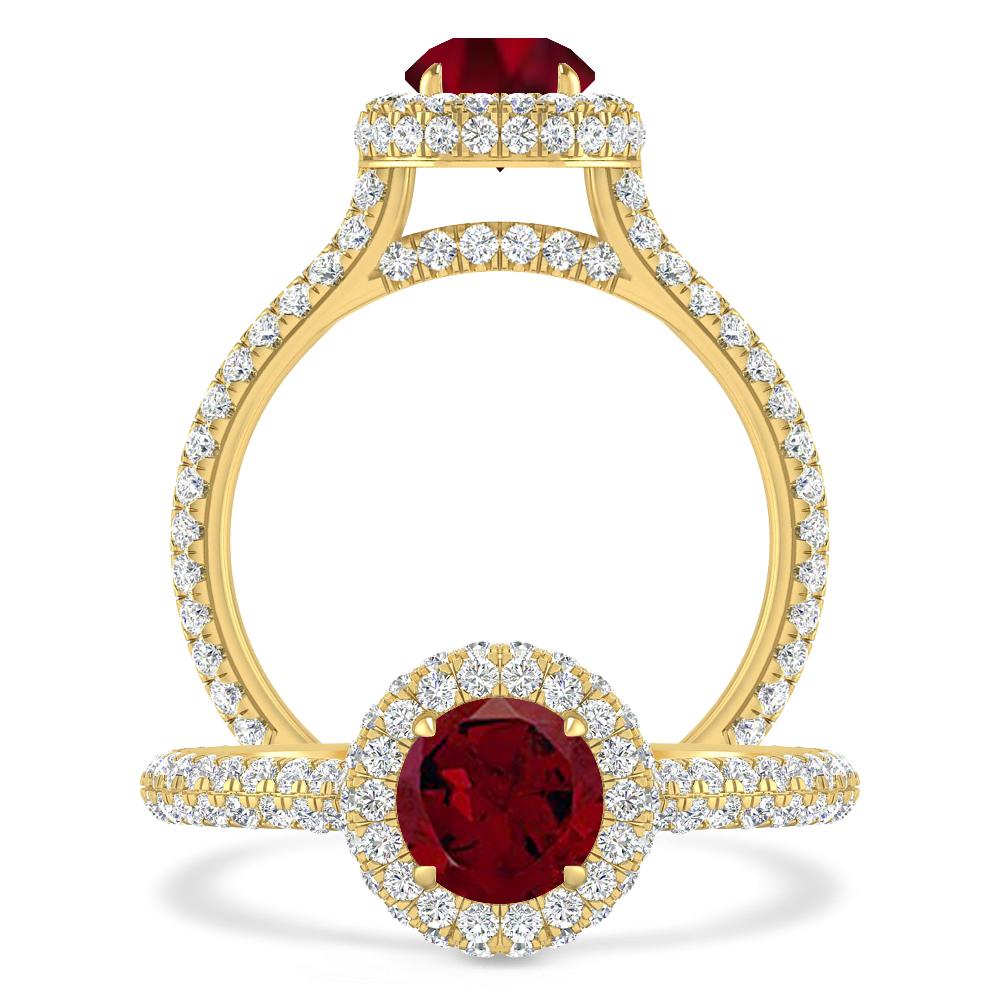 Yellow Gold - Garnet