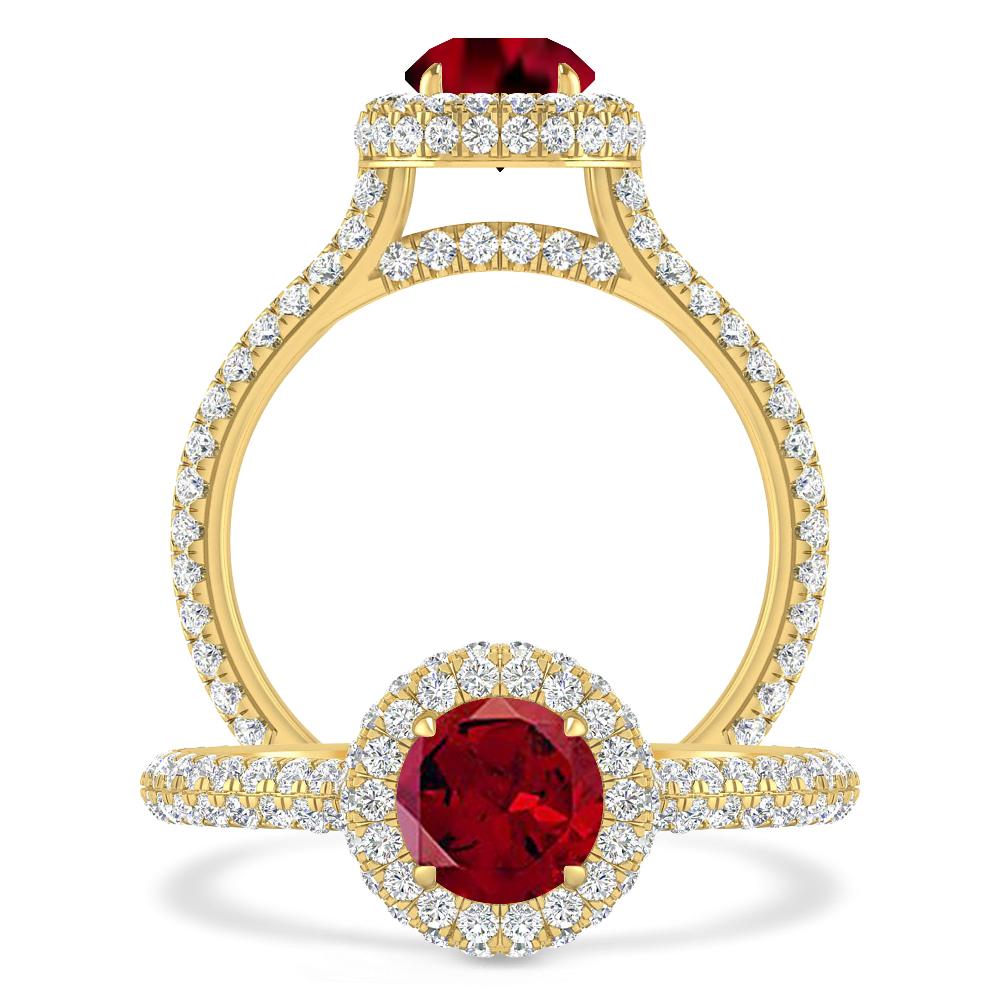 Yellow Gold - Garnet