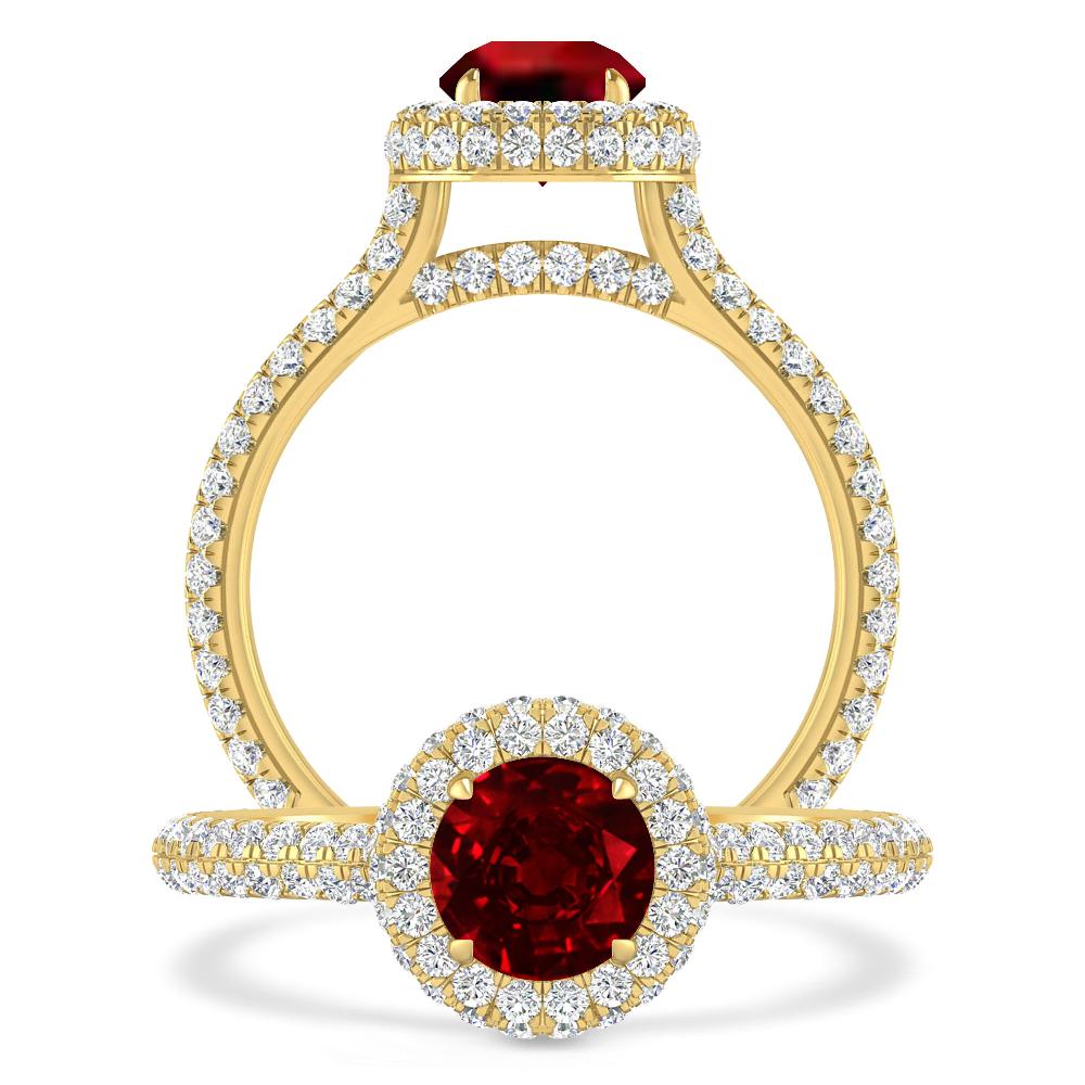 Yellow Gold - Ruby