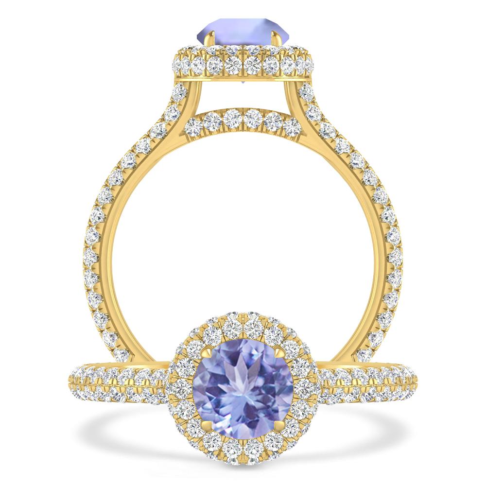 Yellow Gold - Tanzanite