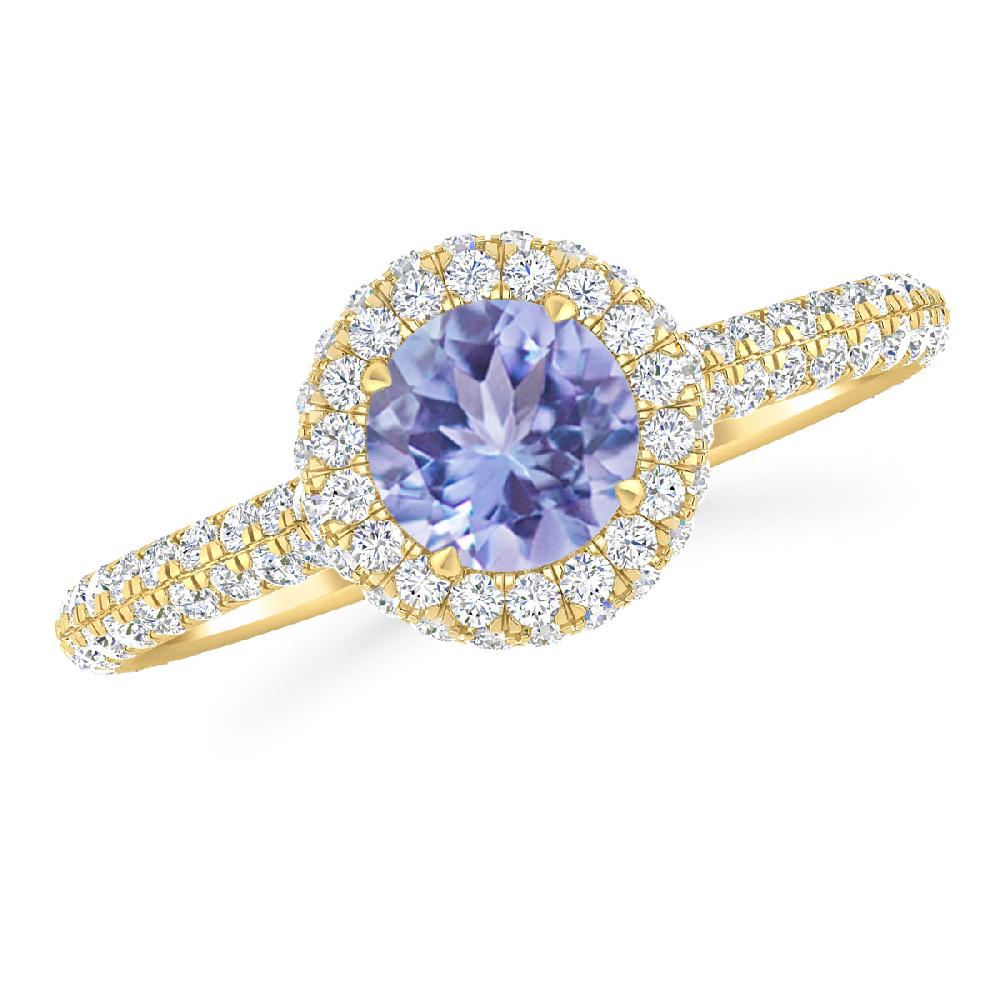 Yellow Gold - Tanzanite