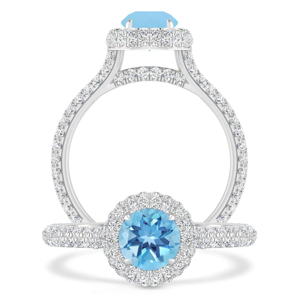 White Gold - Blue Topaz