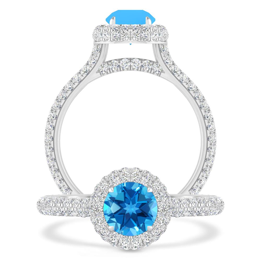 White Gold - Blue Topaz