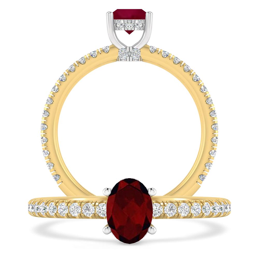 Yellow Gold - Garnet