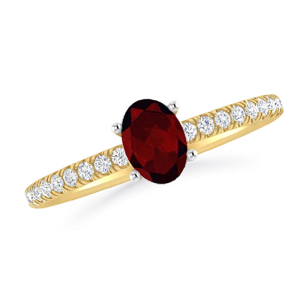 Yellow Gold - Garnet