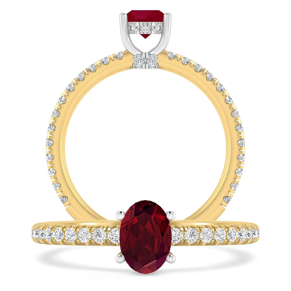 Yellow Gold - Garnet