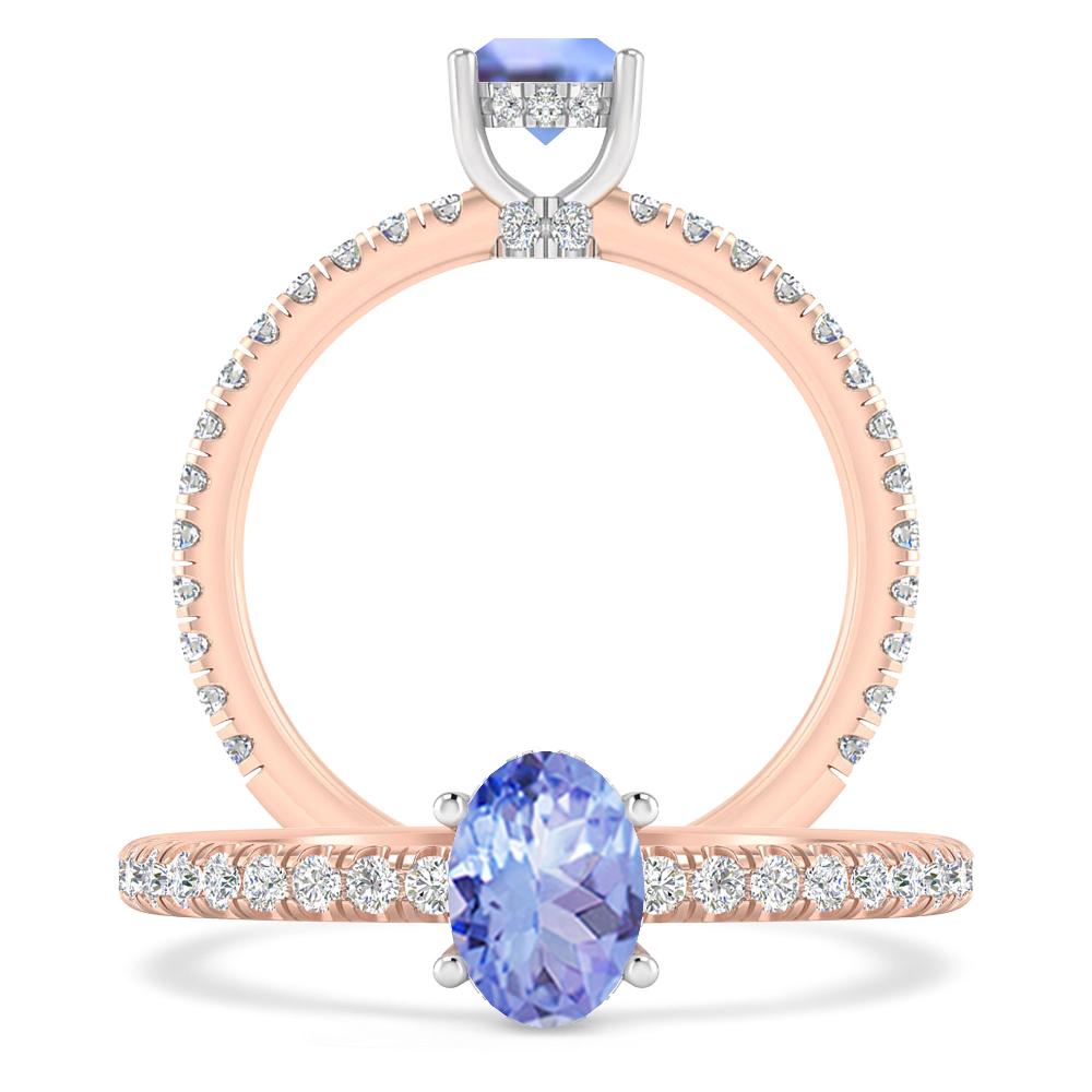 Rose Gold - Tanzanite