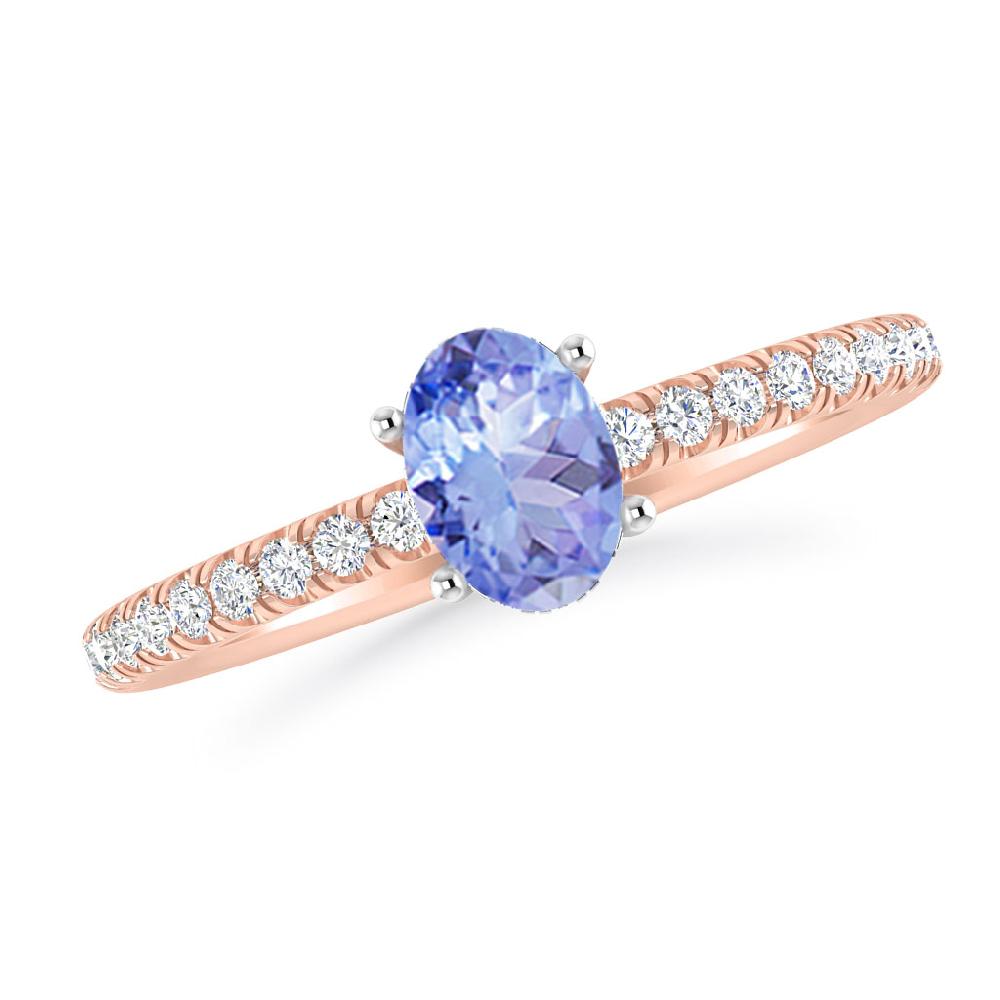 Rose Gold - Tanzanite