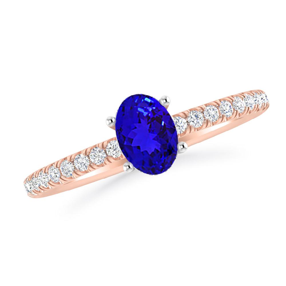 Rose Gold - Tanzanite