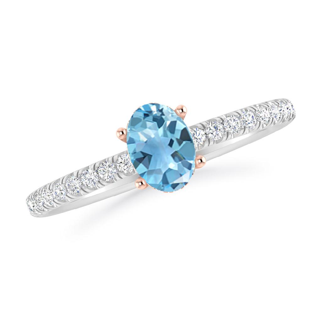 White Gold - Blue Topaz