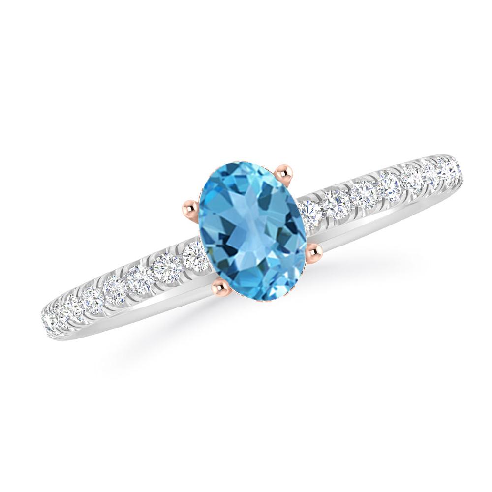 White Gold - Blue Topaz