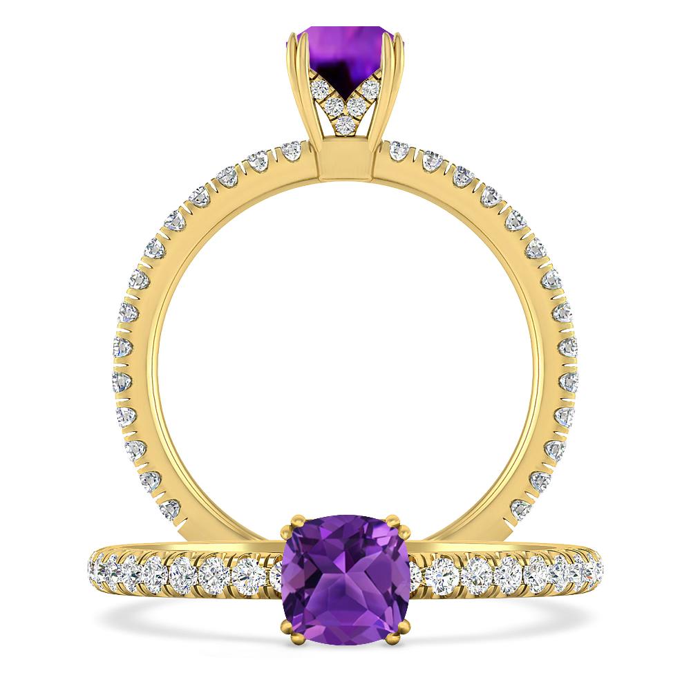 Yellow Gold - Amethyst