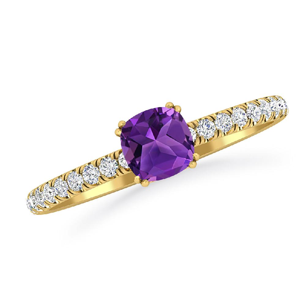 Yellow Gold - Amethyst