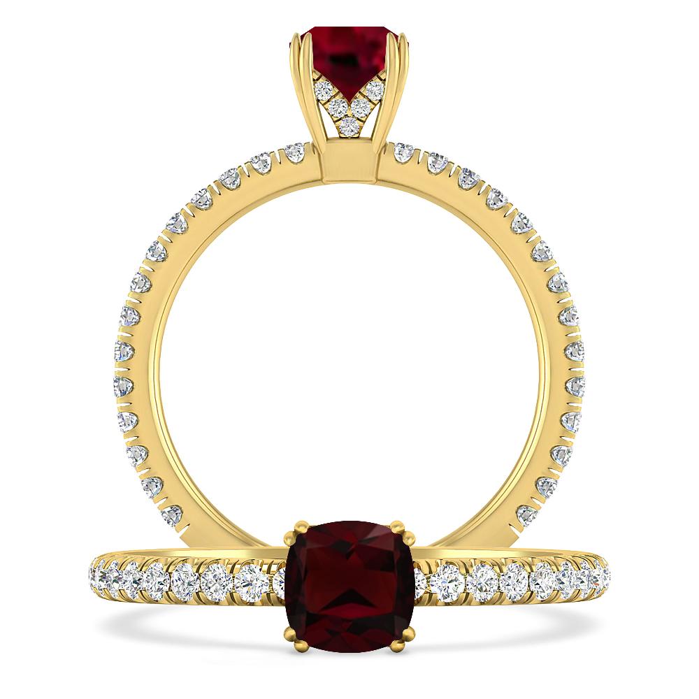 Yellow Gold - Garnet