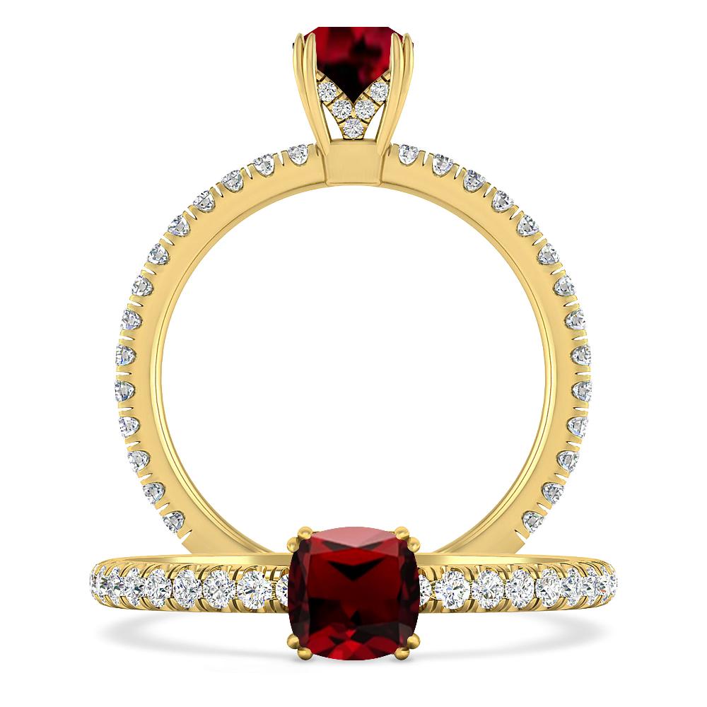 Yellow Gold - Garnet