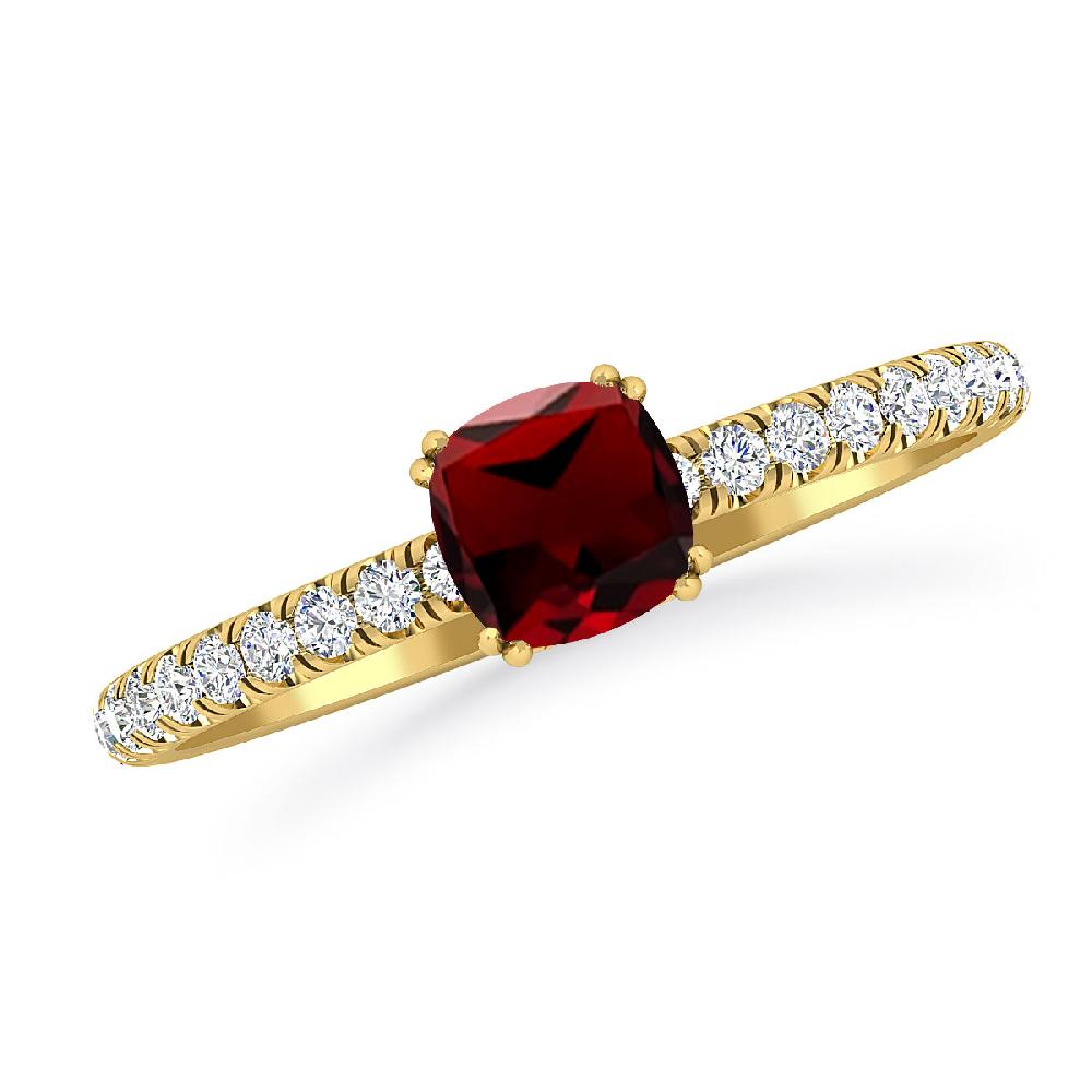 Yellow Gold - Garnet