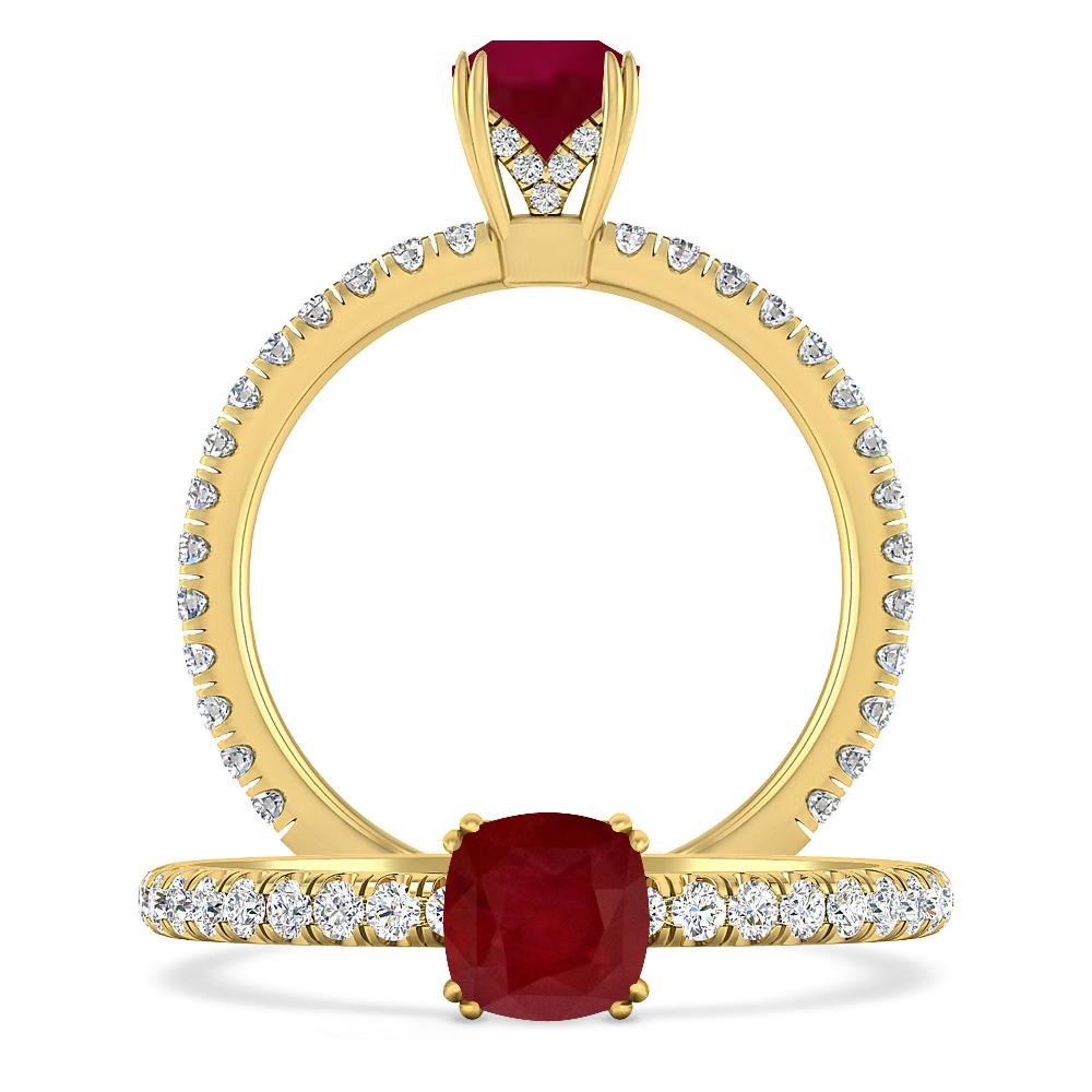 Yellow Gold - Ruby