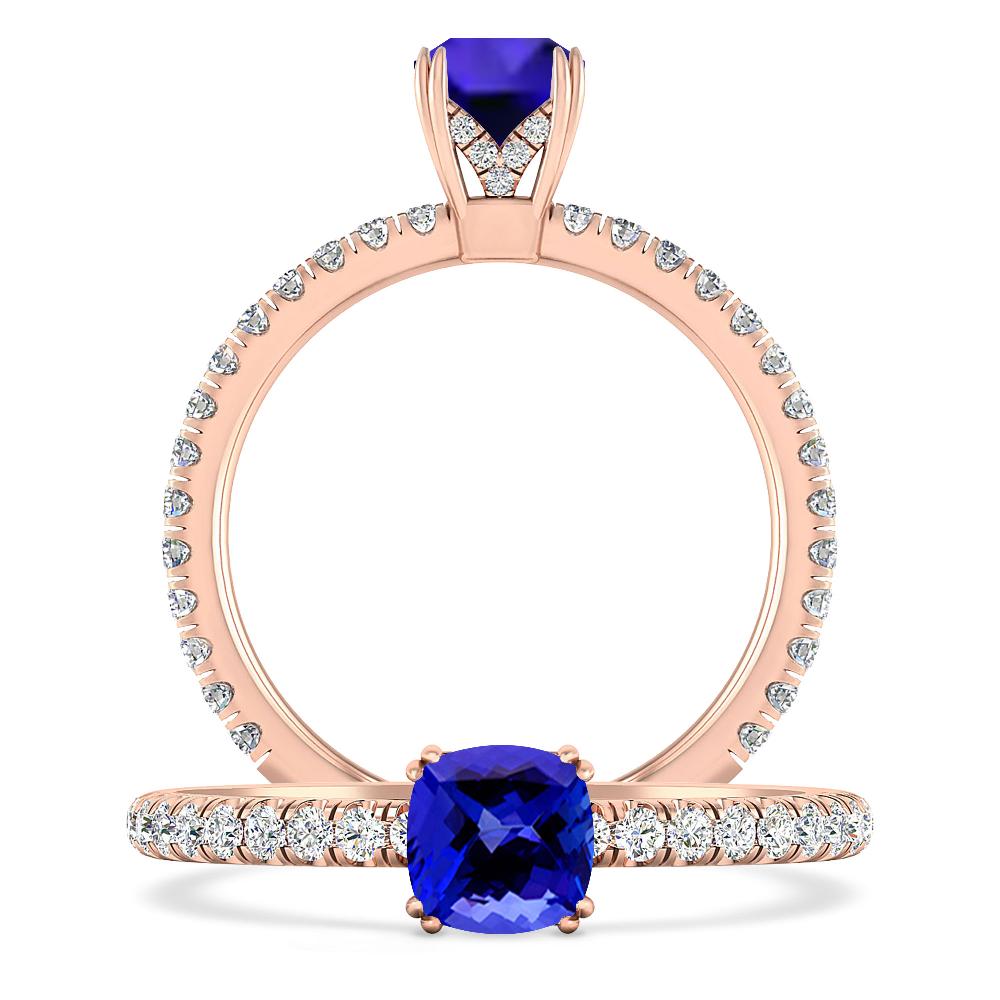 Rose Gold - Tanzanite