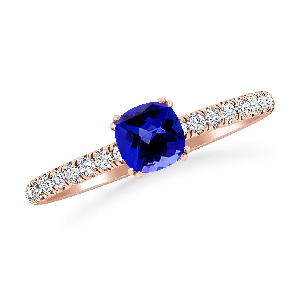 Rose Gold - Tanzanite