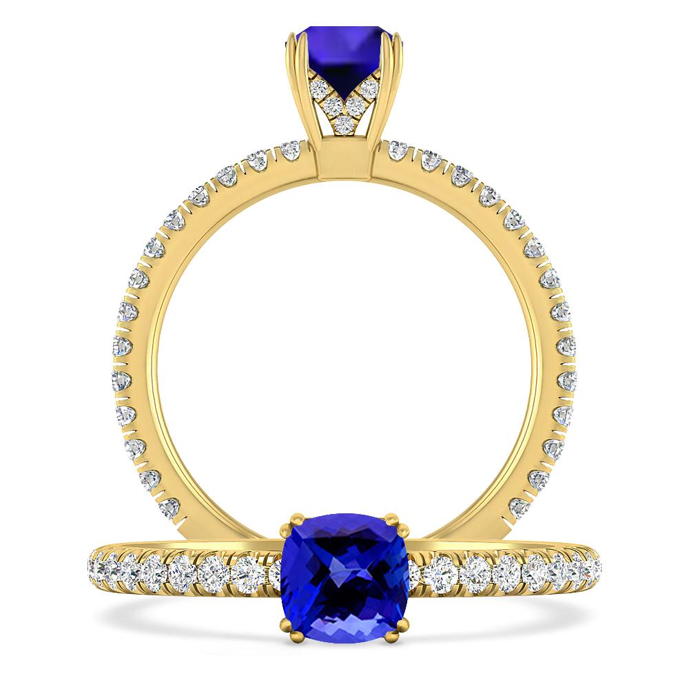 Yellow Gold - Tanzanite