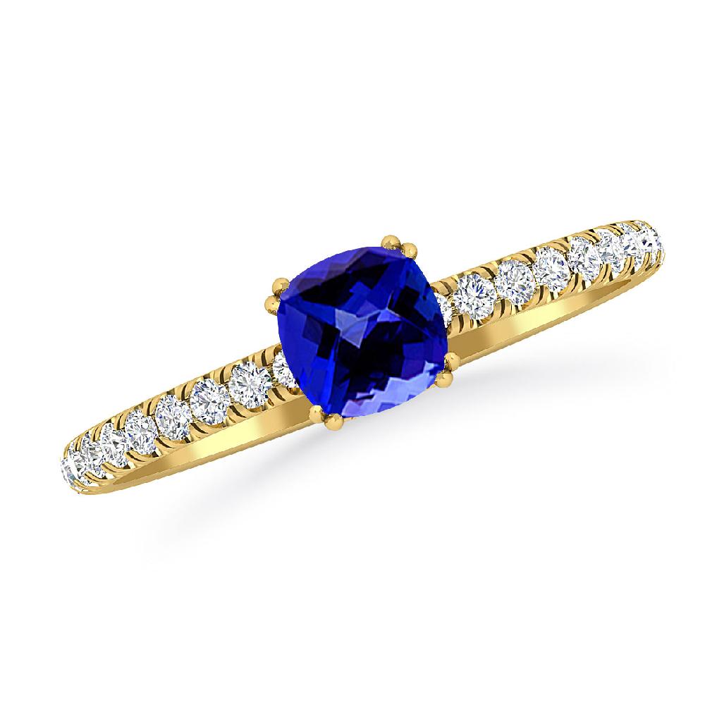 Yellow Gold - Tanzanite