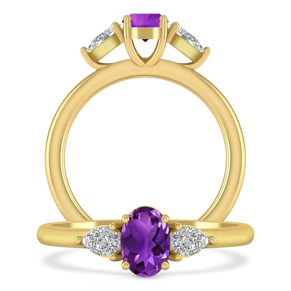 Yellow Gold - Amethyst