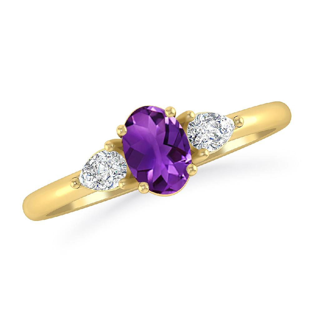 Yellow Gold - Amethyst