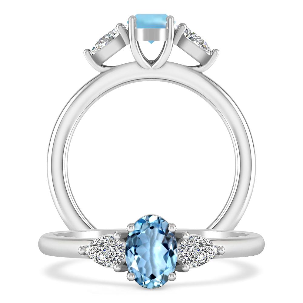 White Gold - Aquamarine