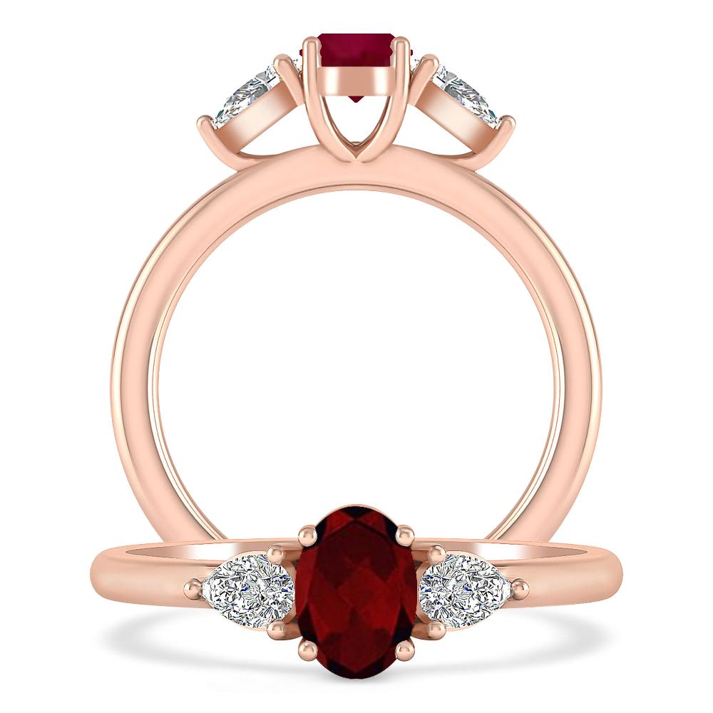 Rose Gold - Garnet