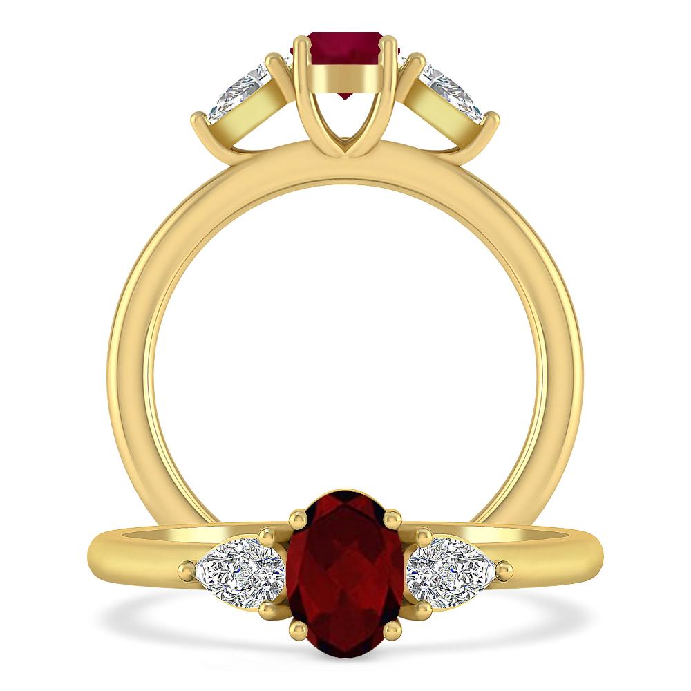 Yellow Gold - Garnet