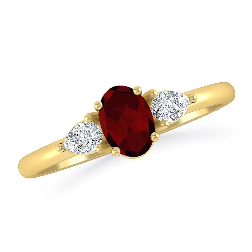 Yellow Gold - Garnet