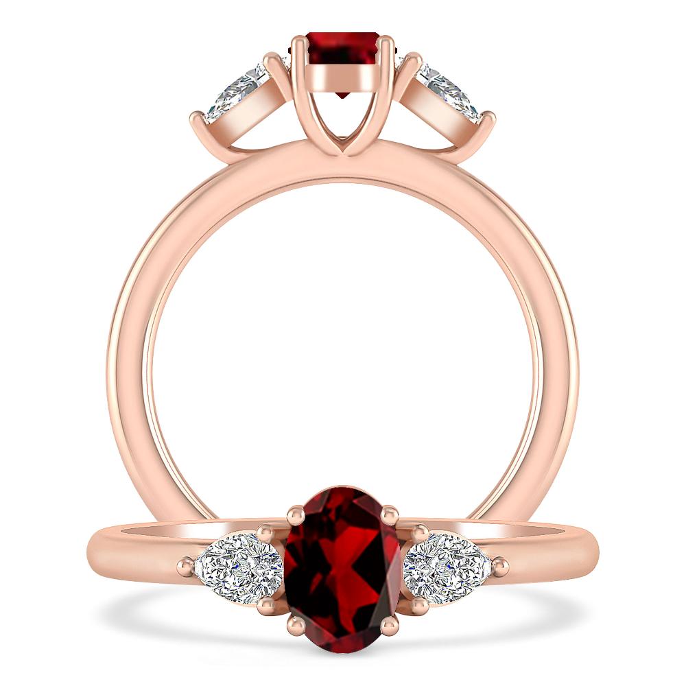 Rose Gold - Garnet