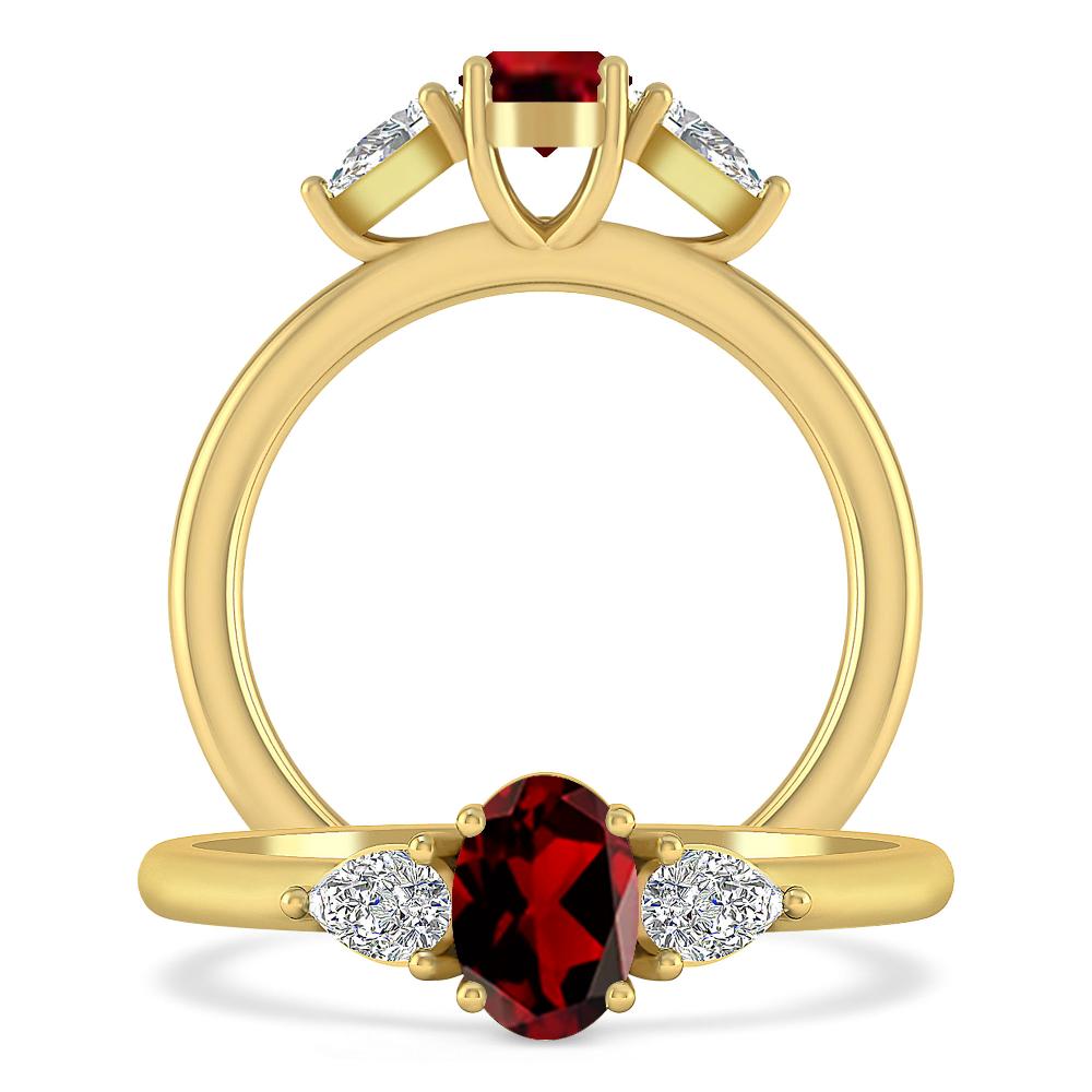 Yellow Gold - Garnet