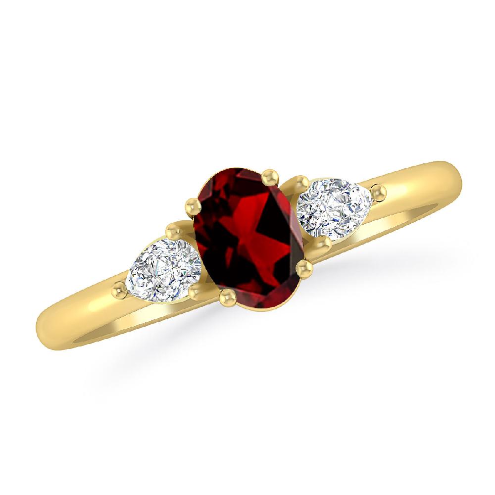 Yellow Gold - Garnet