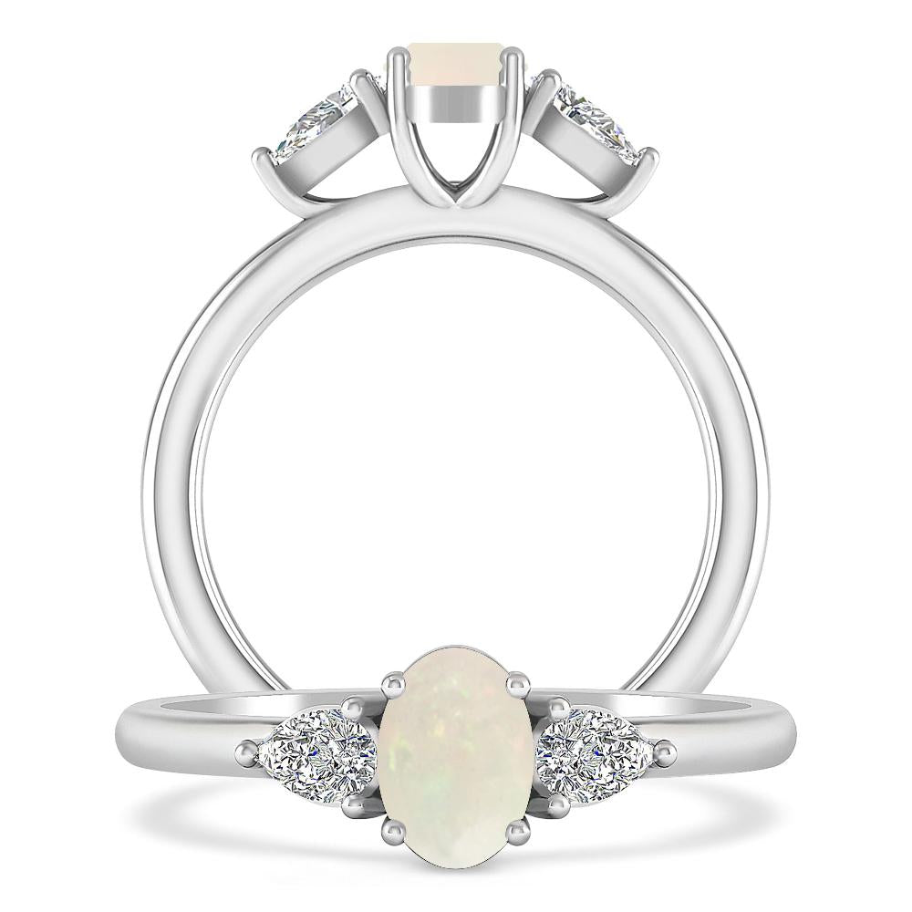 White Gold - Opal