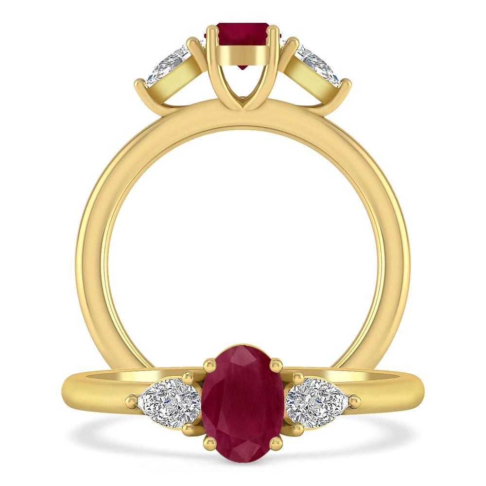 Yellow Gold - Ruby