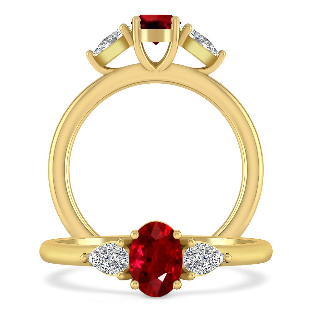 Yellow Gold - Ruby