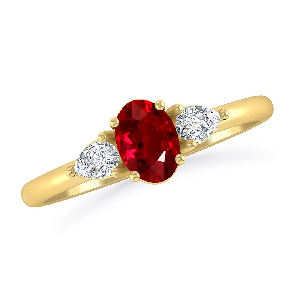 Yellow Gold - Ruby