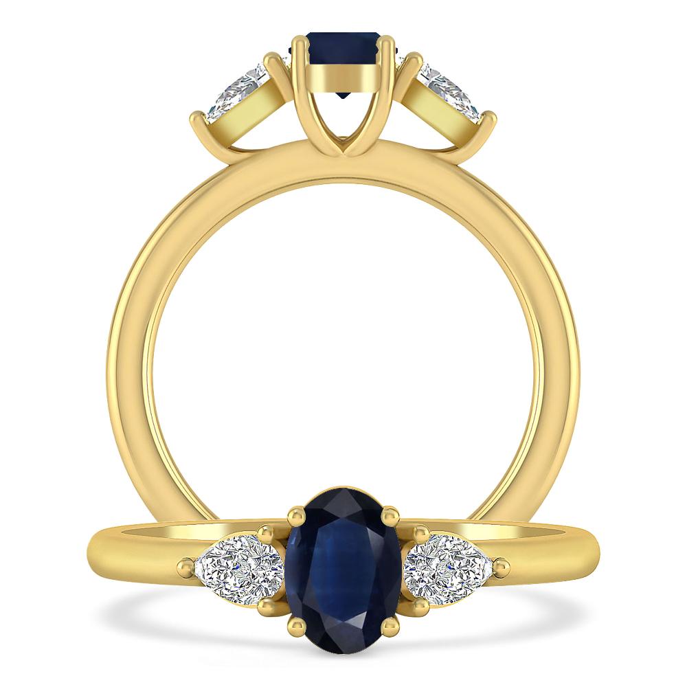 Yellow Gold - Sapphire